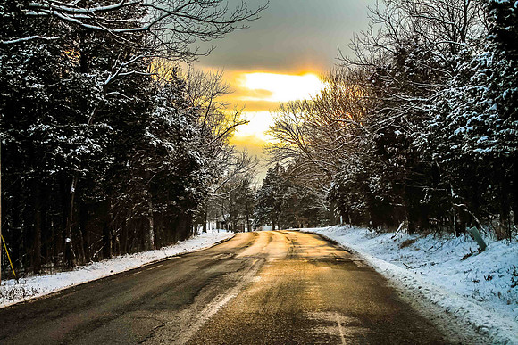 Winter Sunset Drive